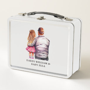 Personalised Dad and Daughter (5) Metal Lunch Box