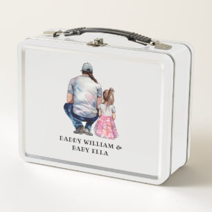 Personalised Dad and Daughter (7) Metal Lunch Box