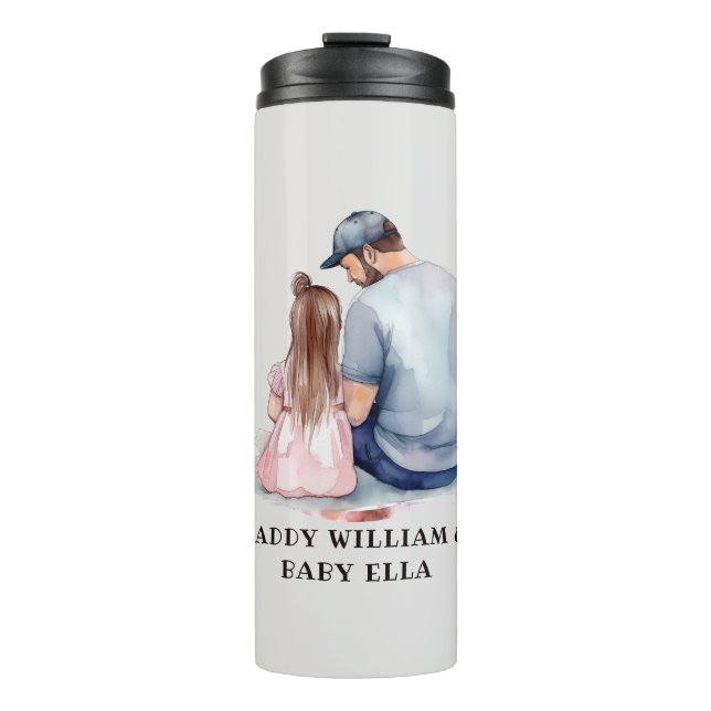 Personalised Dad and Daughter (8) Thermal Tumbler (Front)
