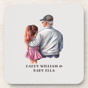 Personalised Dad and Daughter Coaster