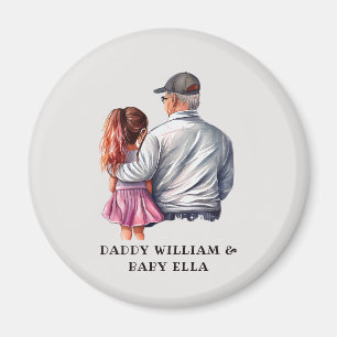 Personalised Dad and Daughter Magnet