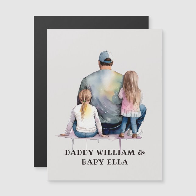 Personalised Dad and Daughters (9) (Front/Back)