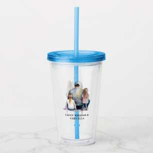 Personalised Dad and Daughters (9) Acrylic Tumbler
