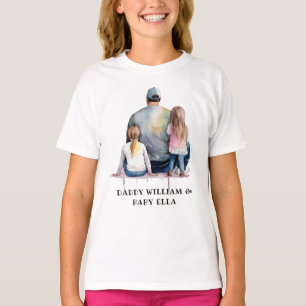 Personalised Dad and Daughters (9) T-Shirt