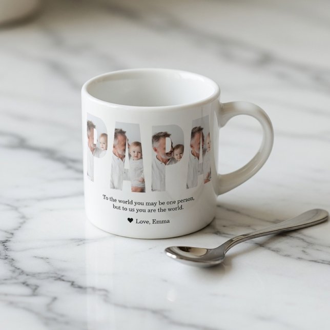 Personalised Dad | Best Dad Ever Custom Photo Gift Espresso Cup (Creator Uploaded)