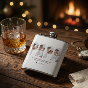 Personalised Dad   Best Dad Ever Custom Photo Hip Flask