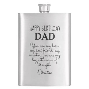 Personalised Dad Birthday Gift Hip Flask