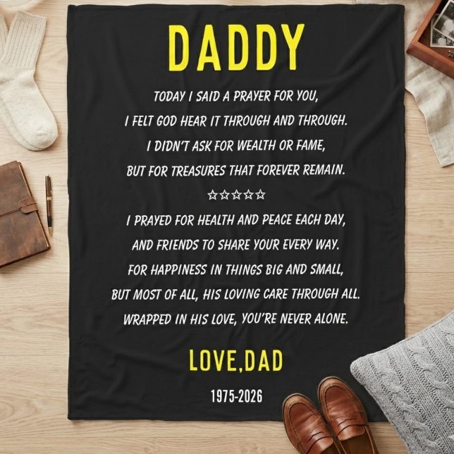 Personalised Dad Blanket | Custom Father’s Day (Personalized Best Father’s Day | Custom daddy Fleece Blanket)