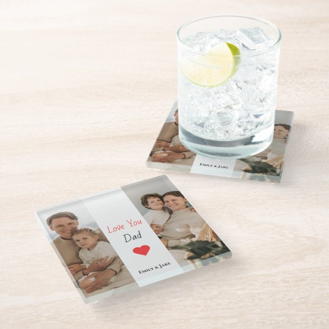 Personalised Dad Coaster | Father's Day Gift (Angled)