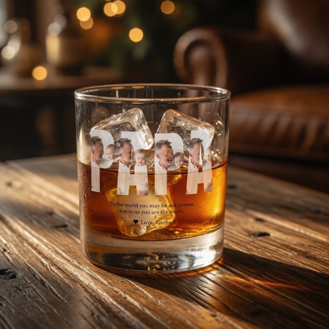 Personalised Dad | Custom Photo Gift Whiskey Glass (Creator Uploaded)