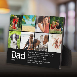 Personalised Dad Definition Photo Collage Plaque