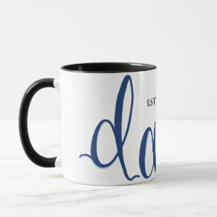 Personalised Dad Est. Year Calligraphy Coffee Mug