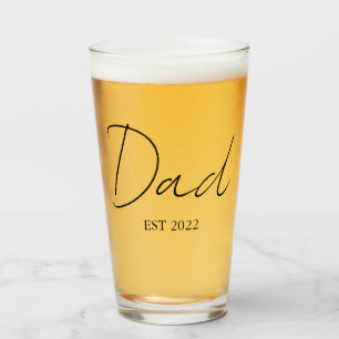 Personalised "Dad EST. [Year]" Glass Cup