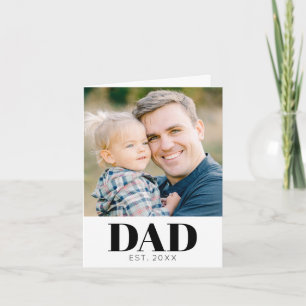 Personalised Dad Established Photo Fathers Day Card