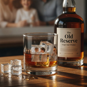 Personalised Dad Forever Hero Photo  Whiskey Glass