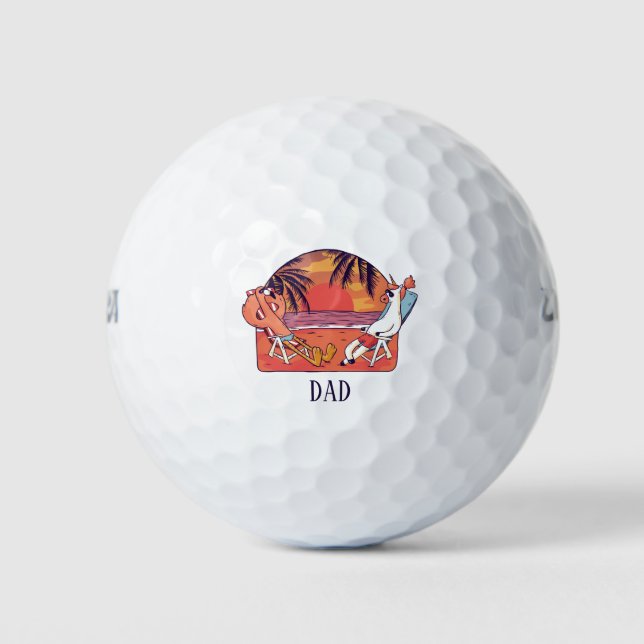 Personalised Dad Gifts Golf Balls (Front)