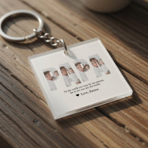 Personalised Dad Keychain | Best Dad Ever Custom