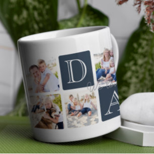 Personalised Dad Love 7 Photo Collage Coffee Mug