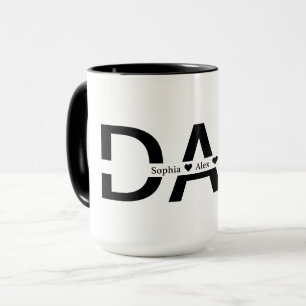 Personalised DAD Mug Custom Kids Names Father's Da
