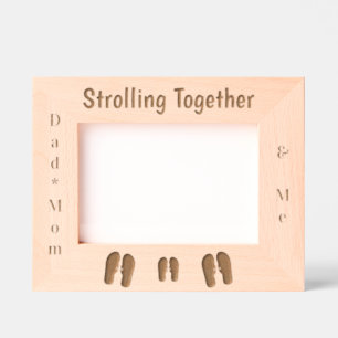 Personalised Dad, Mum, and Me Flip Flop Strolling Etched Frames