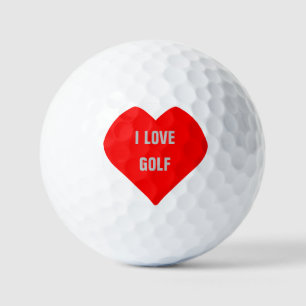 Personalised Dad Mum Novelty I Love Golf, Golf Balls