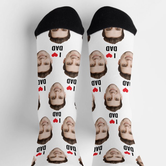Personalised Dad Mum Socks Custom Face Socks (Top)