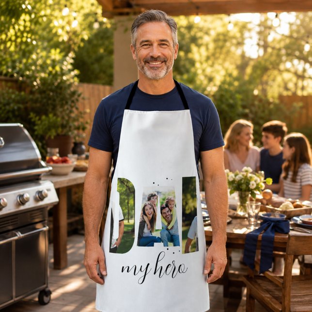 Personalised “DAD my hero” Apron (Creator Uploaded)