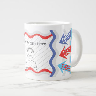 Personalised Dad Photo Best Dad Here Jumbo Mug
