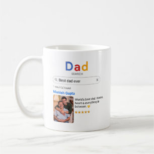 Personalised Dad Photo Custom Name & Text Best Dad Coffee Mug