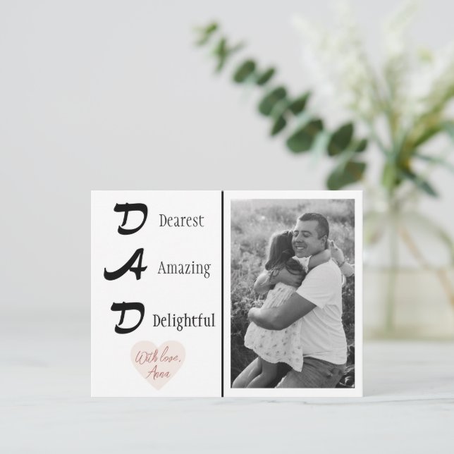 Personalised Dad Photo | Father's Day Card (Standing Front)