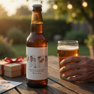 Personalised Dad Photo Gift Best Dad Ever Beer Bottle Label