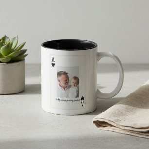 Personalised Dad Photo Mug Custom Ace Card