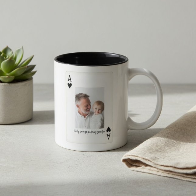 Personalised Dad Photo Mug | Custom Ace Card (Creator Uploaded)