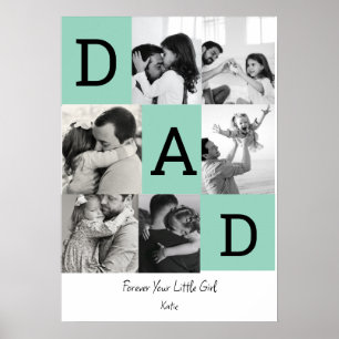 Personalised Dad photo print, Father's day gift Poster