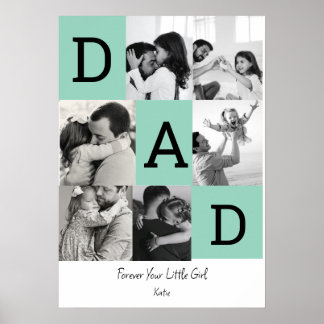 Personalised Dad photo print, Father's day gift Poster