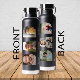 Personalised DAD Photo With Kids' Pictures & Names Water Bottle