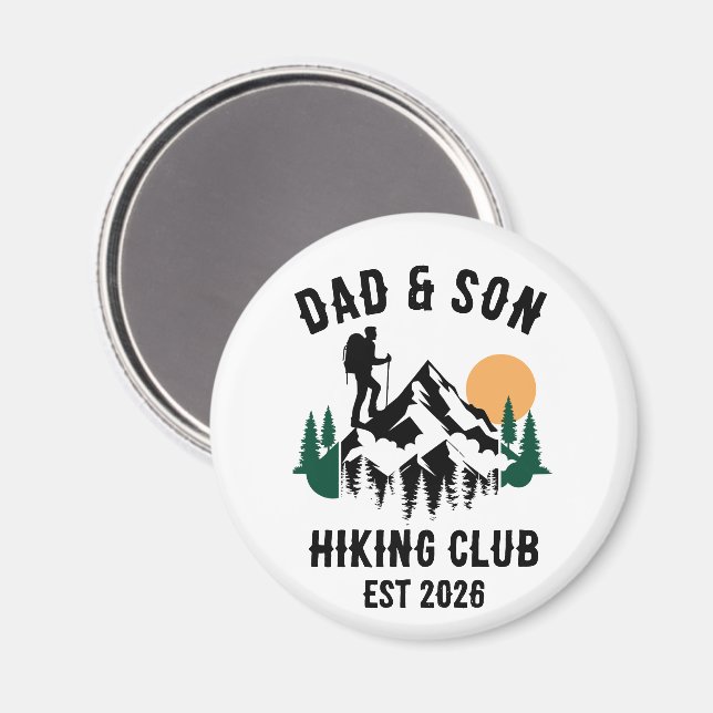 Personalised Dad & Son Hiking Magnet (Front/Back)