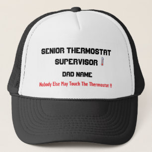 Personalised Dad Thermostat Supervisor Hat