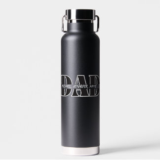 "Personalised DAD Water Bottle – Kids' Names"