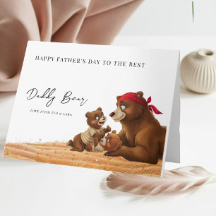 Personalised Daddy Bear Father's Day Card