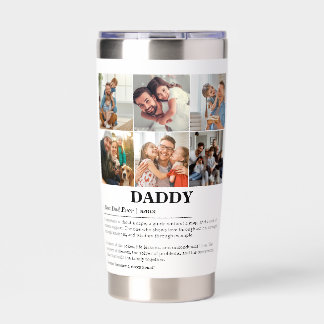 Personalised Daddy Definition 6 Photo Collage Insulated Tumbler