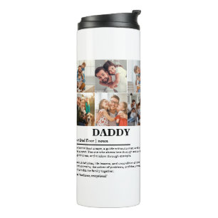 Personalised Daddy Definition 6 Photo Collage Thermal Tumbler