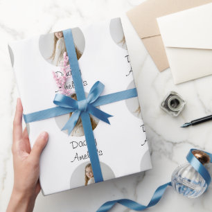 Personalised Daddy Gift – Custom Child Face -  Wrapping Paper