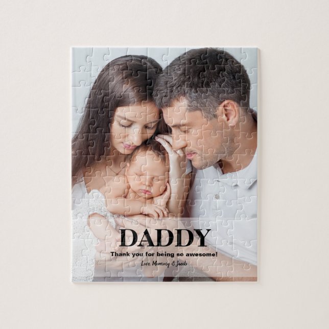 Personalised Daddy photo Father's day Gift Idea  Jigsaw Puzzle (Vertical)