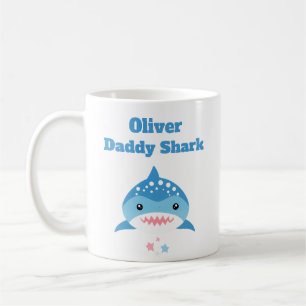 Personalised Daddy Shark Custom Name  Coffee Mug