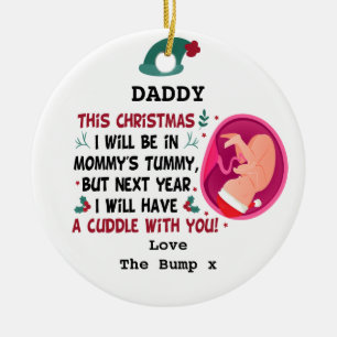 Personalised Daddy To Be from Bump Christmas Ceramic Tree Decoration