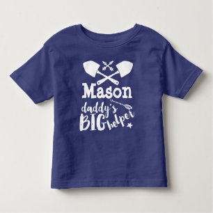 Personalised Daddy's Big Helper Any Colour White Toddler T-Shirt