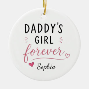 Personalised Daddy's Girl Forever Ceramic Tree Decoration