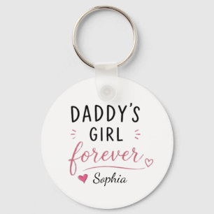 Personalised Daddy's Girl Forever Key Ring