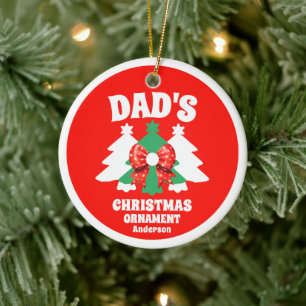 Personalised Dad's Photo Christmas Tree Ornament